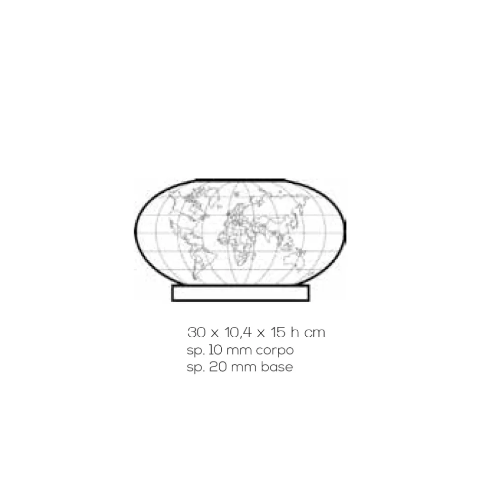 Lampa de Masa Planisphere Led din Cristal Acrilic Gravat Laser - Rihanna Viadurini
