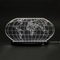 Lampa de Masa Planisphere Led din Cristal Acrilic Gravat Laser - Rihanna