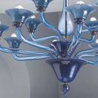 Candelabru din sticla venetiana 12 lumini Made in Italy - Ismail Viadurini