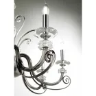 Candelabru cu 12 lumini din sticla suflata si cristal clasic de lux - Cassea Viadurini