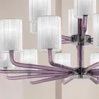 Candelabru din sticlă venețiană cu 18 lumini, realizat manual, fabricat în Italia - Graham Viadurini
