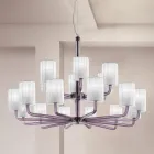 Candelabru din sticlă venețiană cu 18 lumini, realizat manual, fabricat în Italia - Graham Viadurini