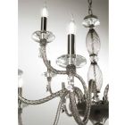 Candelabru clasic cu 18 lumini din sticlă suflată și detalii de mână - Phaedra Viadurini