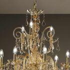 Candelabru 27 Lumini din Sticlă Venețiană Realizat manual în Italia - Florentin Viadurini