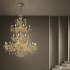 Candelabru 27 Lumini din Sticlă Venețiană Realizat manual în Italia - Florentin Viadurini