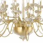 Candelabru clasic cu 30 de lumini din porțelan și sticlă suflată de lux - Eteria Viadurini
