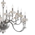 Candelabru clasic cu 30 de lumini din porțelan și sticlă suflată de lux - Eteria Viadurini