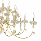 Candelabru clasic cu 30 de lumini din porțelan și sticlă suflată de lux - Eteria Viadurini