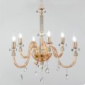 Candelabru 6 Lumini Clasic Italian Sticla Handmade Chihlimbar - Similo