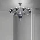 Candelabru din sticla venetiana 8 lumini Made in Italy - Ismail Viadurini