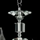 Candelabru lumini de sticlă 8 desgin cu decoratiuni Cristallo Ivy Viadurini