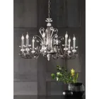 Candelabru cu 8 lumini din sticla suflata si cristal clasic de lux - Cassea Viadurini