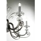 Candelabru cu 8 lumini din sticla suflata si cristal clasic de lux - Cassea Viadurini
