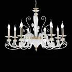Candelabru cu 8 lumini din sticla suflata si cristal clasic de lux - Cassea Viadurini