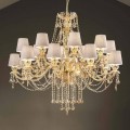Candelabru cu 16 lumini realizat manual în sticlă de la Veneția, fabricat în Italia - Milagros