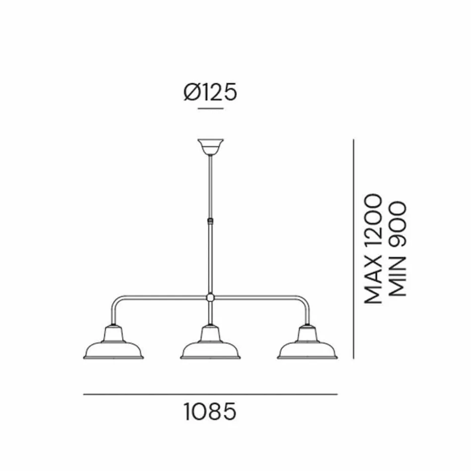 Candelabru cu 3 lumini în design de cupru și alamă Vintage - Contrada de Il Fanale Viadurini