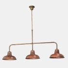 Candelabru cu 3 lumini în design de cupru și alamă Vintage - Contrada de Il Fanale Viadurini