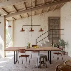 Candelabru cu 3 lumini stil vintage din cupru și alamă - Contrada de Il Fanale Viadurini