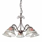 Candelabru din ceramica lucrat manual cu 3 sau 5 lumini cu Passanastri - Napoli Viadurini