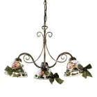 Candelabru din ceramica lucrat manual cu 3 sau 5 lumini cu Passanastri - Napoli Viadurini