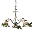 Candelabru din ceramica lucrat manual cu 3 sau 5 lumini cu Passanastri - Napoli