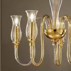 Candelabru cu 5 lumini Fabricat manual în Italia în sticlă venețiană - Vittoria Viadurini