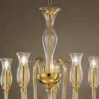 Candelabru cu 5 lumini Fabricat manual în Italia în sticlă venețiană - Vittoria Viadurini