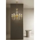 Candelabru cu 5 lumini Fabricat manual în Italia în sticlă venețiană - Vittoria Viadurini
