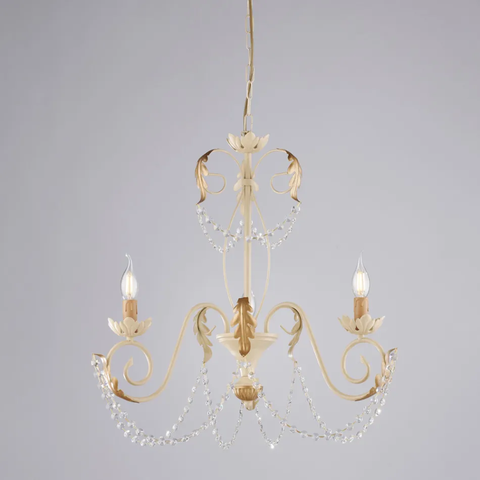 Candelabru cu 5 lumini din metal și cristal pentru o iluminare dramatică – Perla Viadurini