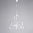 Candelabru cu 5 lumini din metal și cristal pentru o iluminare dramatică – Perla Viadurini