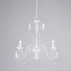 Candelabru cu 5 lumini din metal și cristal pentru o iluminare dramatică – Perla Viadurini