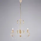 Candelabru cu 5 lumini din metal și cristal pentru o iluminare dramatică – Perla Viadurini