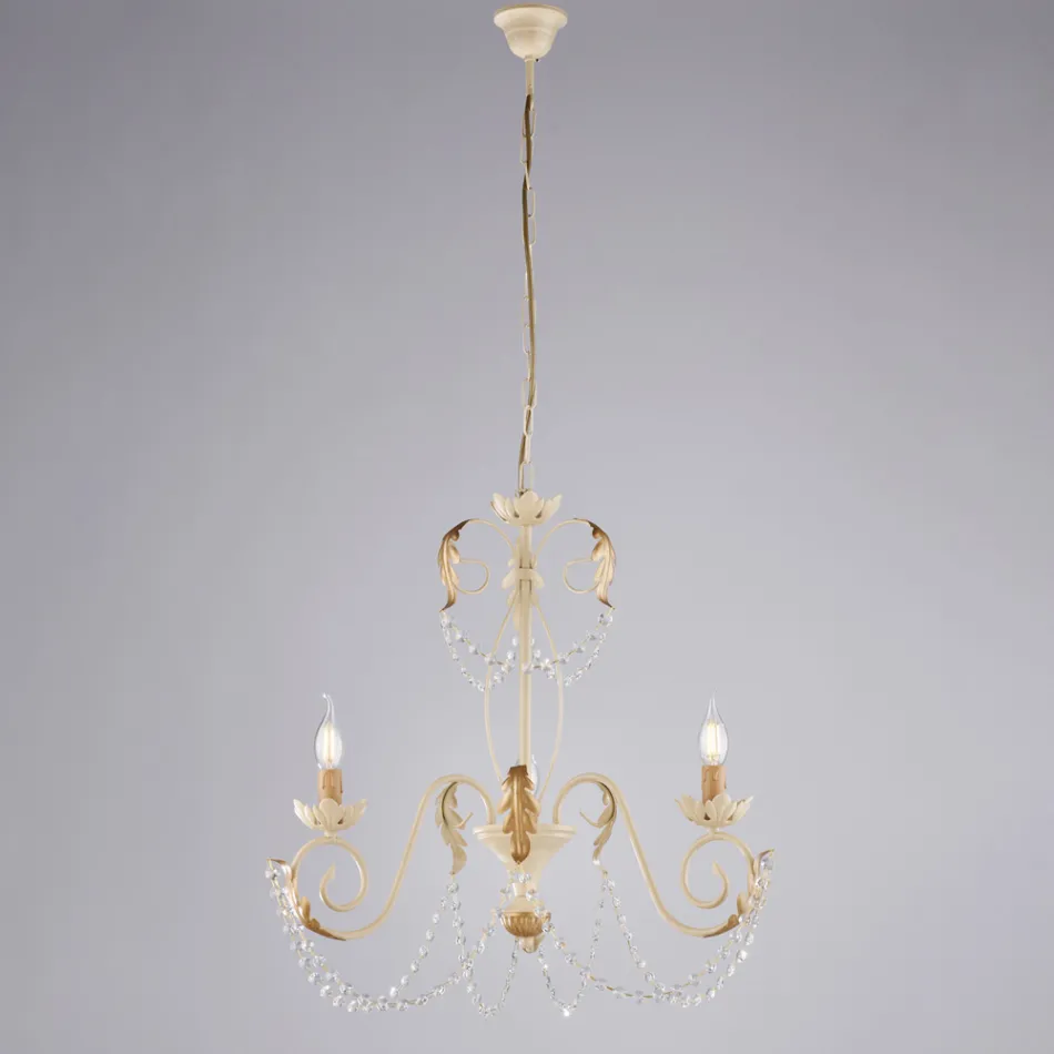 Candelabru cu 5 lumini din metal și cristal pentru o iluminare dramatică – Perla Viadurini