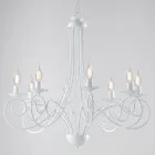 Candelabru cu cinci lumini din metal și sticlă pentru o lumină echilibrată și difuză – Laguna Viadurini
