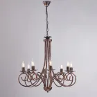 Candelabru cu cinci lumini din metal și sticlă pentru o lumină echilibrată și difuză – Laguna Viadurini