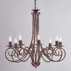 Candelabru cu cinci lumini din metal și sticlă pentru o lumină echilibrată și difuză – Laguna Viadurini