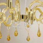 6 candelabre din sticlă de la Veneția, fabricate manual, fabricate în Italia - Bernadette Viadurini