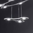 Candelabru cu 9 lumini din aluminiu vopsit fin Fabricat în Italia - Bliț Viadurini
