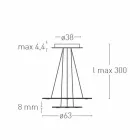 Candelabru cu 9 lumini din aluminiu vopsit fin Fabricat în Italia - Bliț Viadurini