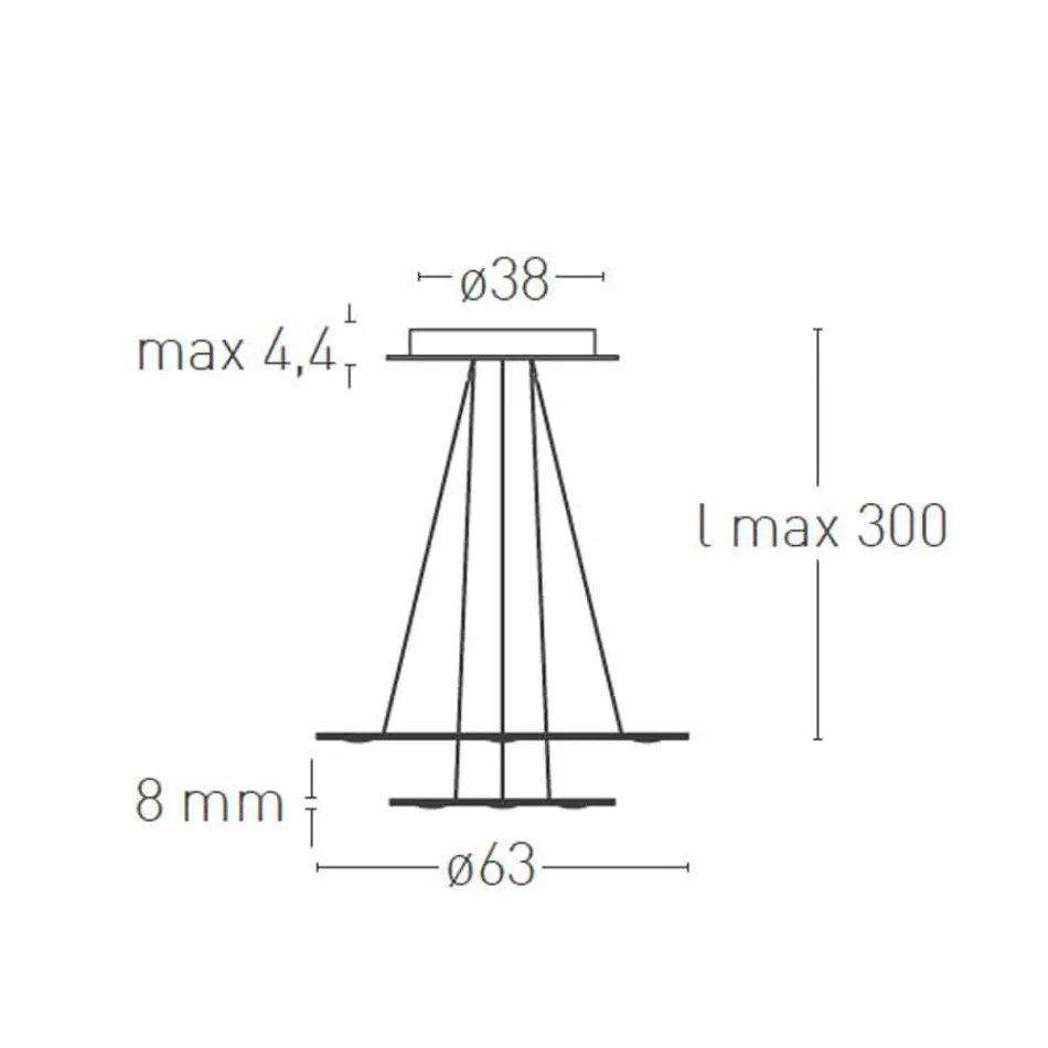 Candelabru cu 9 lumini din aluminiu vopsit fin Fabricat în Italia - Bliț Viadurini