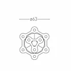 Candelabru cu 9 lumini din aluminiu vopsit fin Fabricat în Italia - Bliț Viadurini