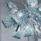 Candelabru din sticlă venețiană cu 9 lumini, realizat manual în Italia - Diamonique Viadurini