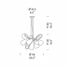 Candelabru din sticlă venețiană cu 9 lumini, realizat manual în Italia - Diamonique Viadurini