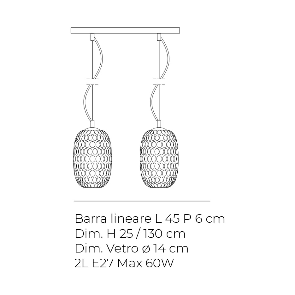 Candelabru din sticlă suflată manual cu două sau trei lumini, fabricat în Italia - Sibilla Viadurini