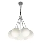 Candelabru Althea cu șapte lumini din sticlă lustruită sau satinată, fabricat în Italia Viadurini