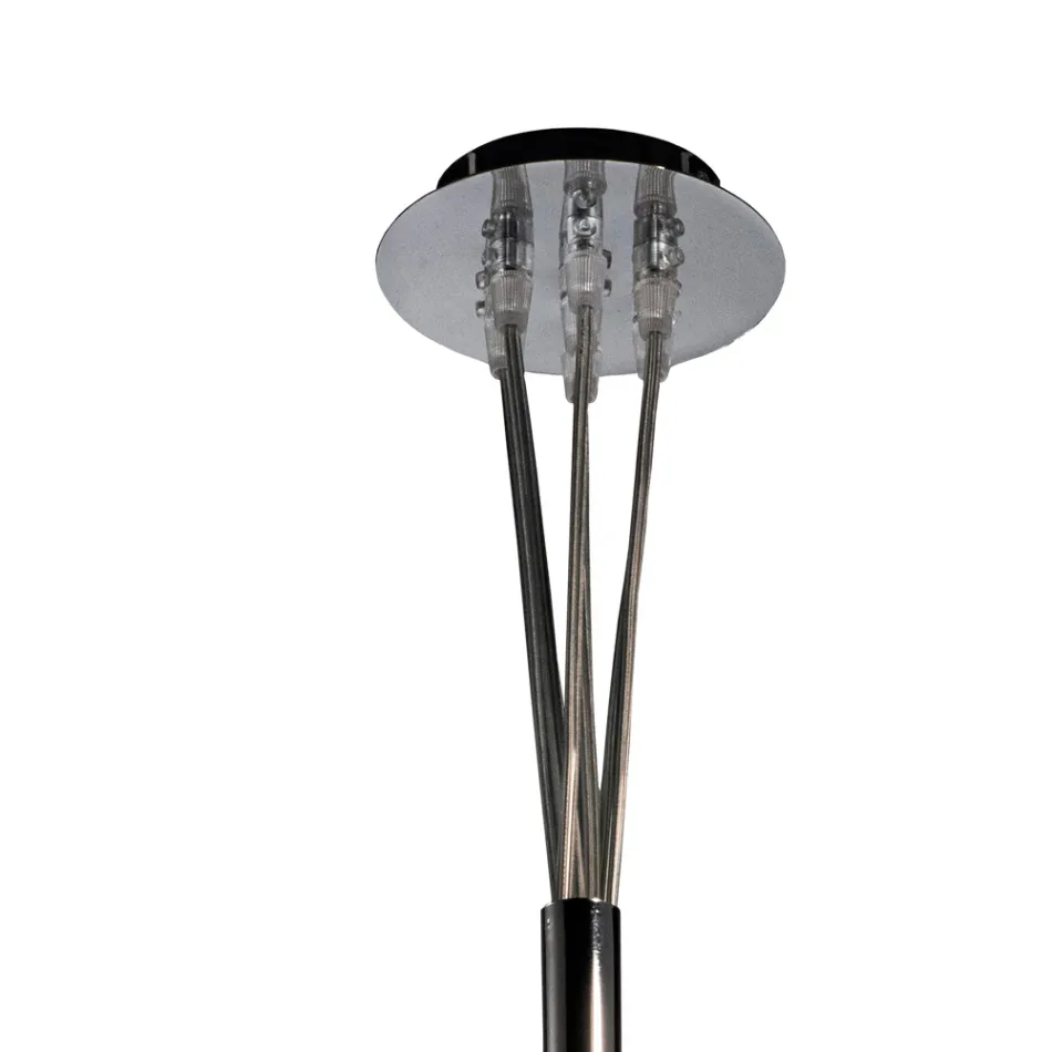 Candelabru Althea cu șapte lumini din sticlă lustruită sau satinată, fabricat în Italia Viadurini