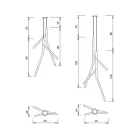 Candelabru cu suspensie cu o singură rozetă din lemn Made in Italy - Orlov Viadurini