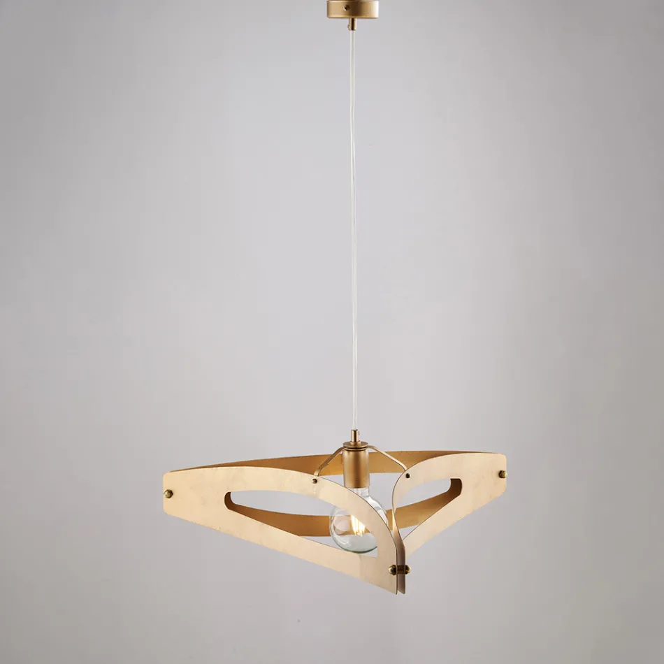 Lampă suspendată Apus din metal alb, crom și argintiu Viadurini