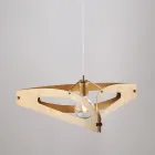 Lampă suspendată Apus din metal alb, crom și argintiu Viadurini