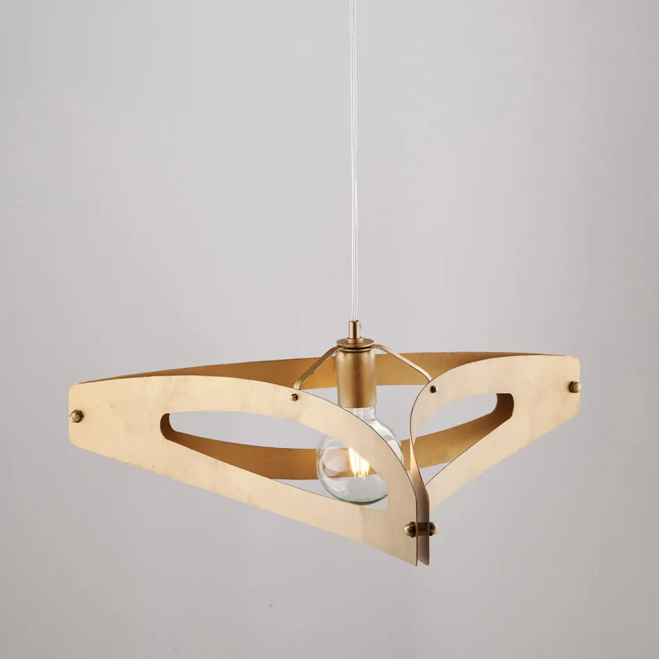 Lampă suspendată Apus din metal alb, crom și argintiu Viadurini